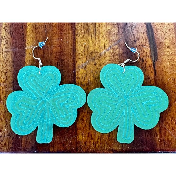 Shamrock Earrings Dangle Hooks Sequins St Patrick's Day Party Irish Fest… - Picture 12 of 12